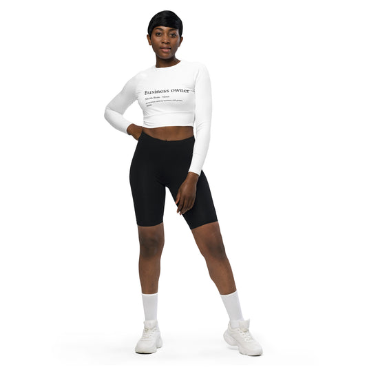 Business owner performance crop top