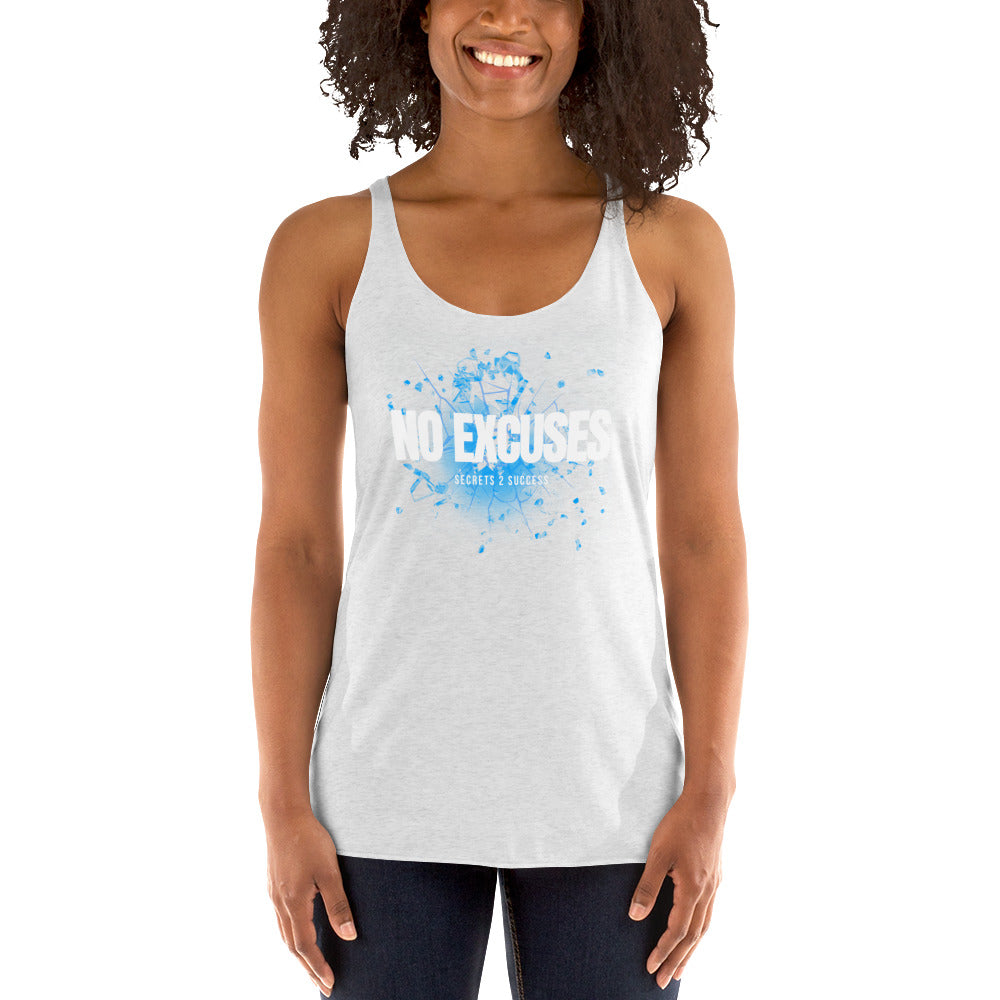 NO EXCUSES Women's Racerback Tank